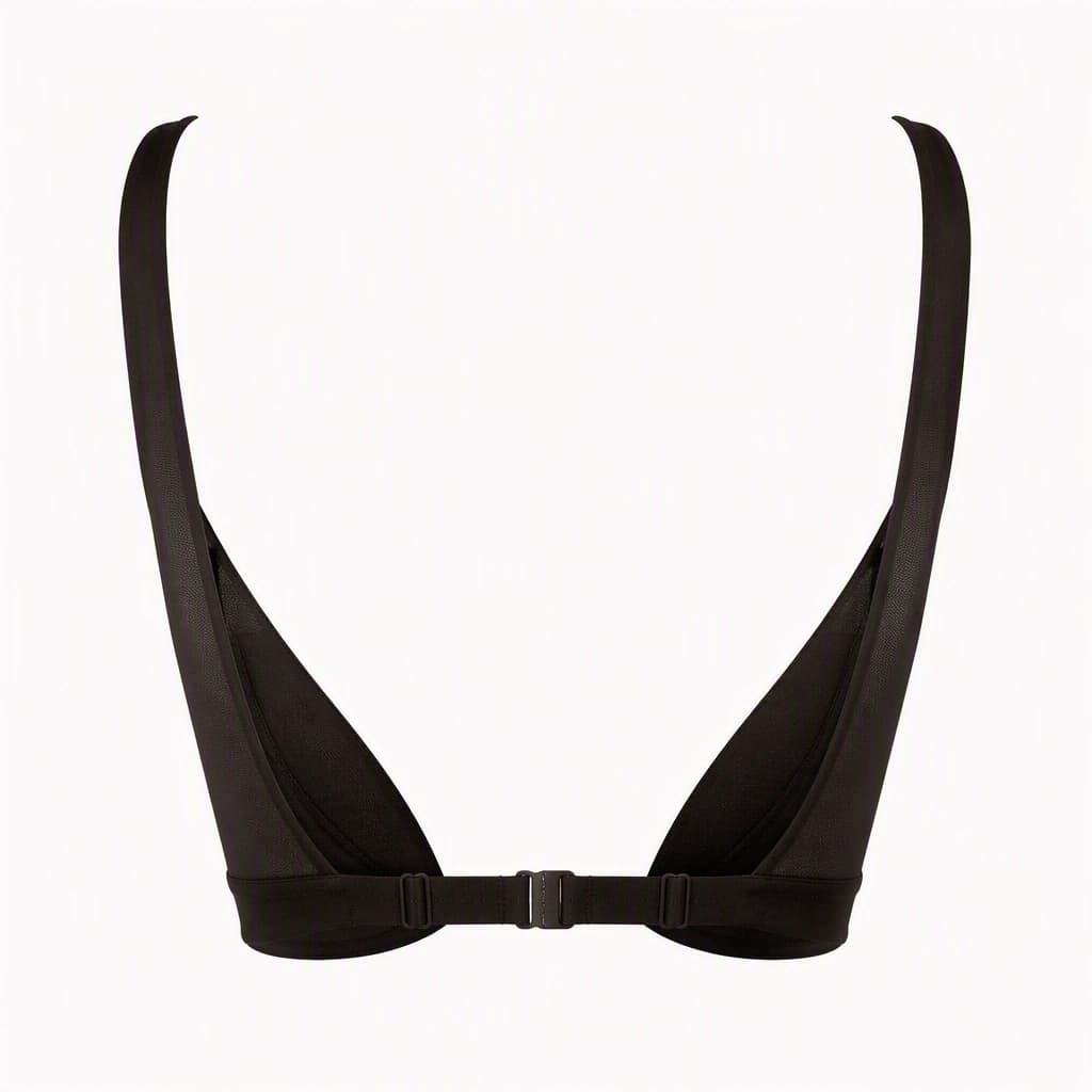 Backless Body Bra in Black, back view