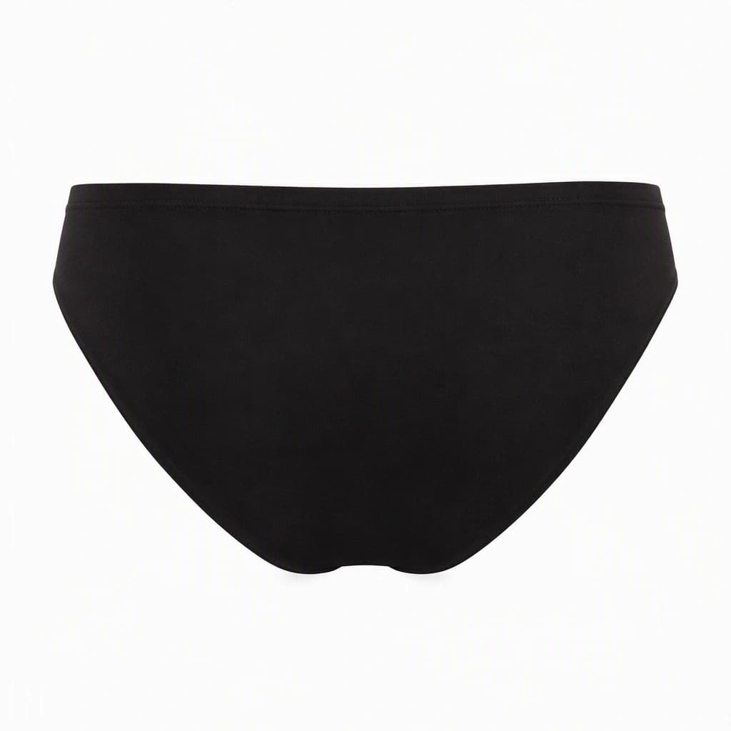 Bikini Panty in Black, back view