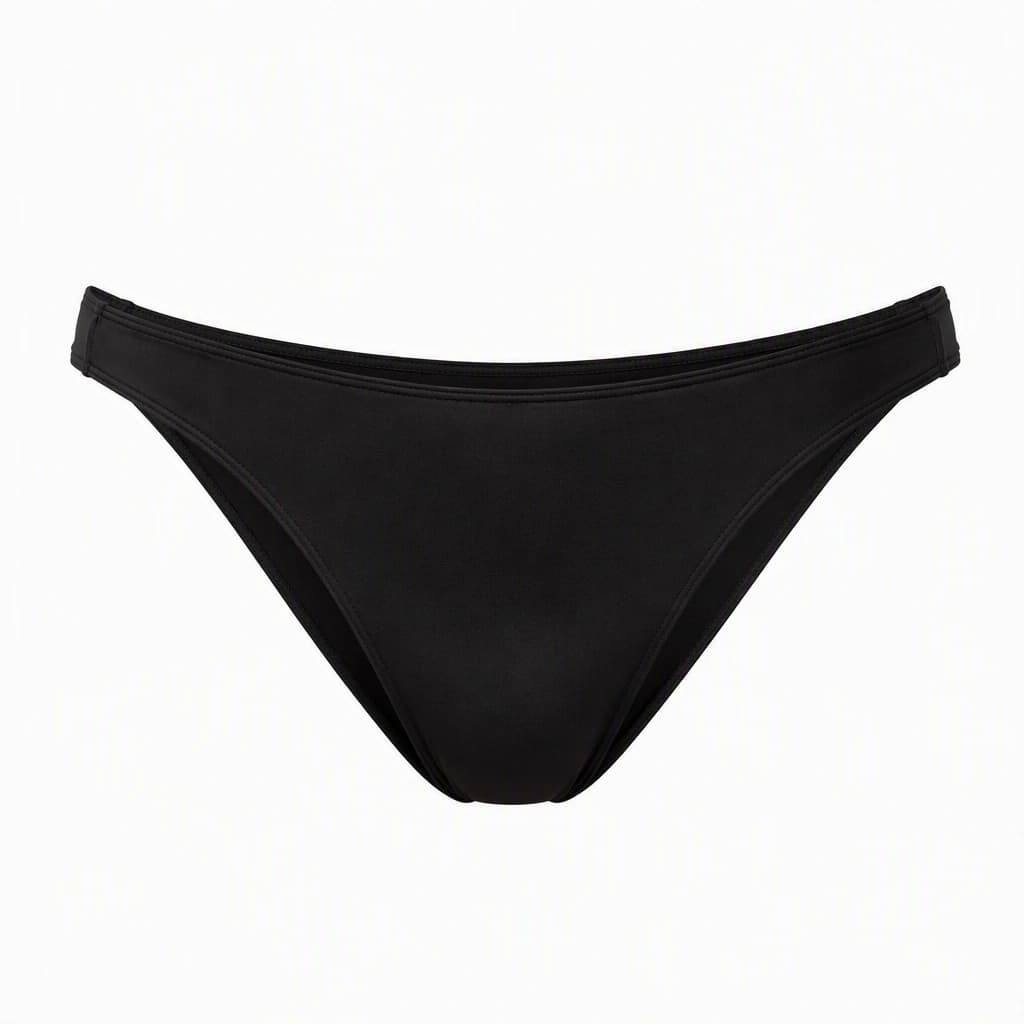 Bikini Panty in Black, front view
