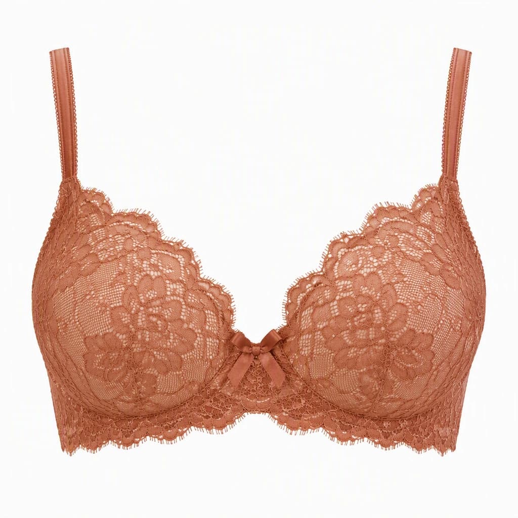 Bridal Lace Bra in Black, front view
