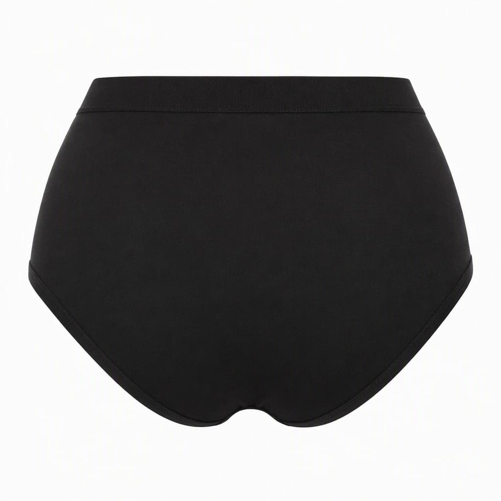Cotton Daily Brief in Black, back view