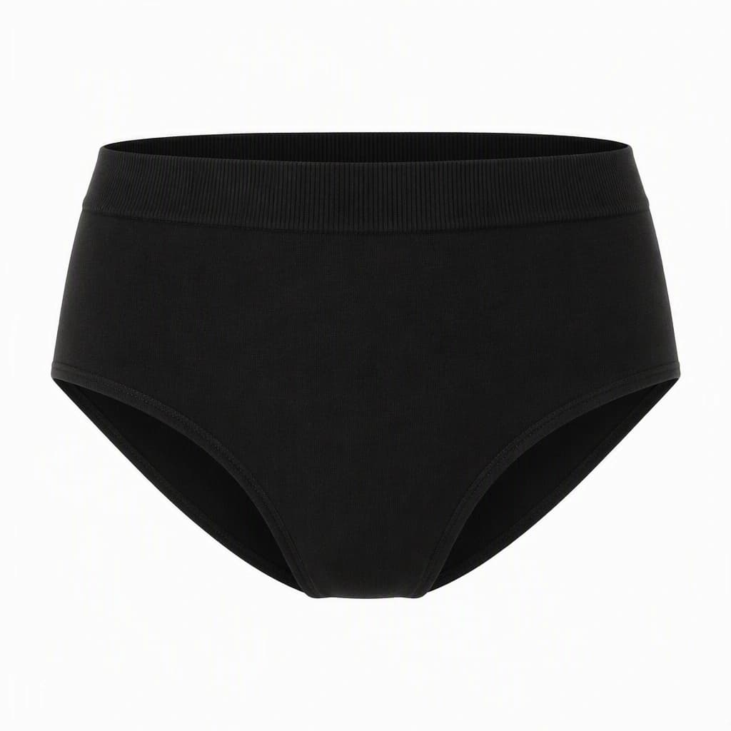 Cotton Daily Brief in Black, front view