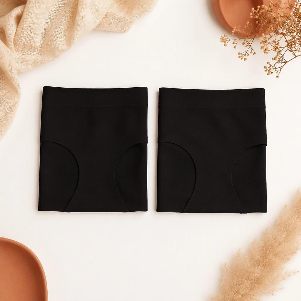 Essential Brief — Pack of 2 in Black, front view