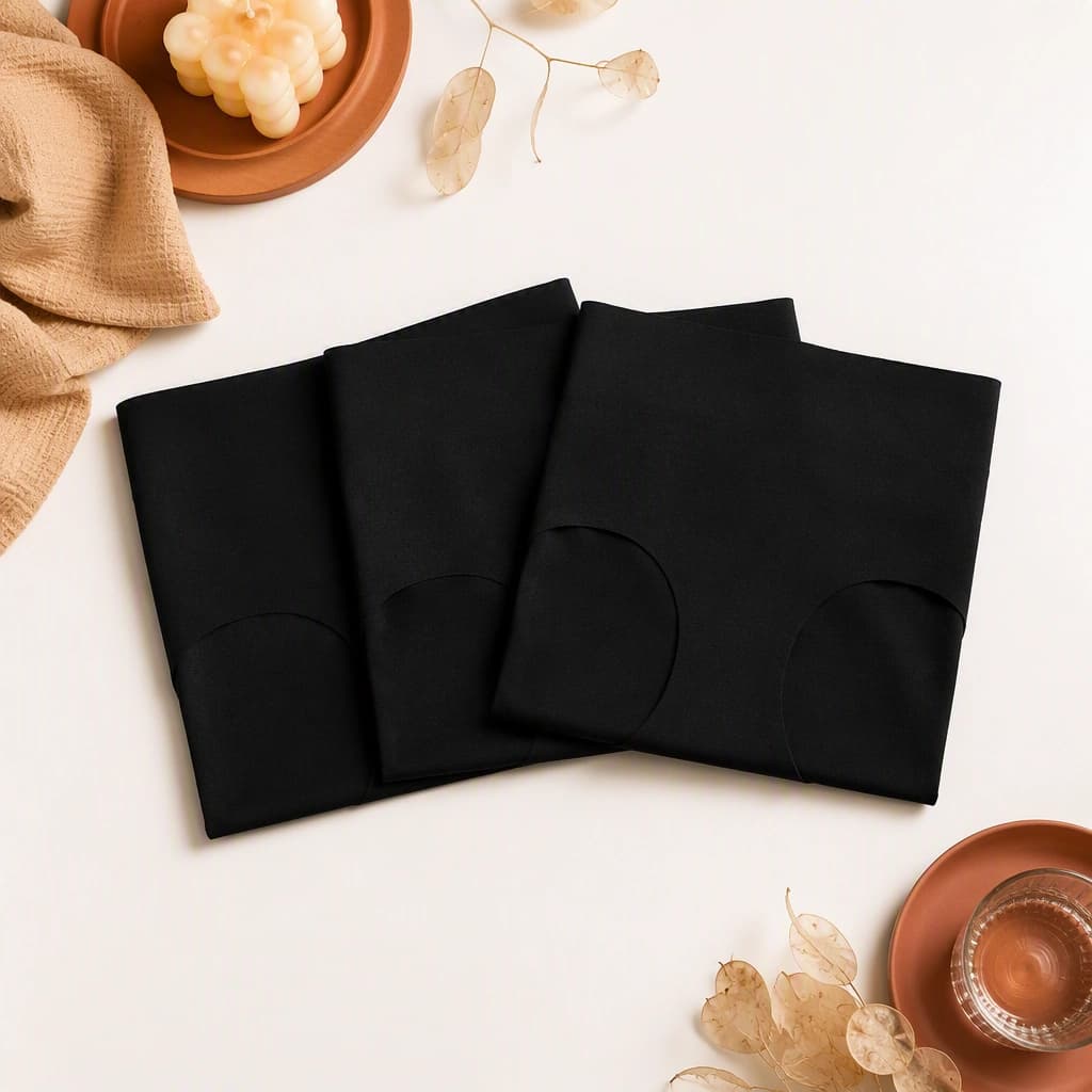 Essential Brief — Pack of 3 in Black, front view