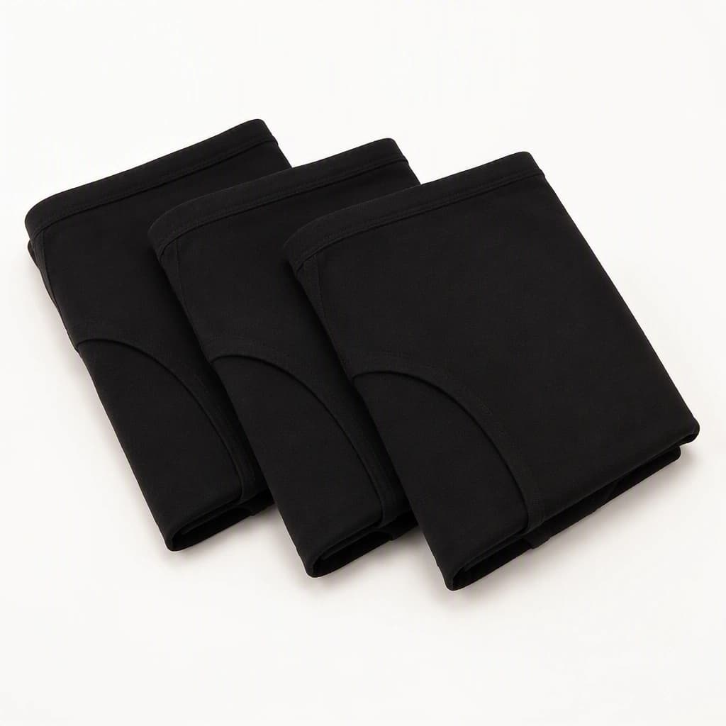 Essential Brief — Pack of 3 in Black, side view