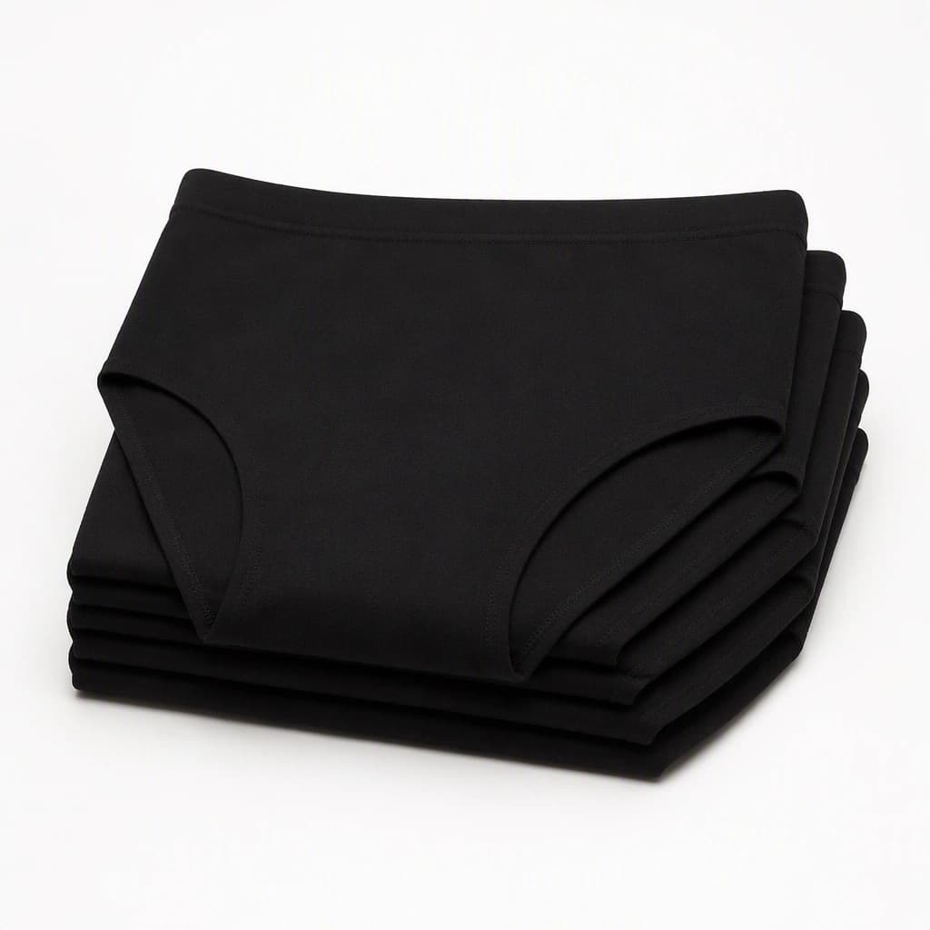 Essential Brief — Pack of 5 in Black, back view