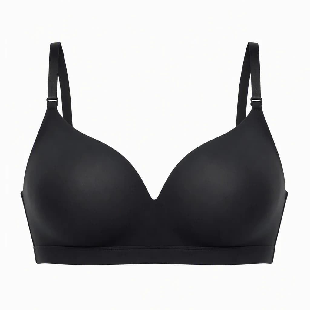 Everyday T-Shirt Bra in Black, front view