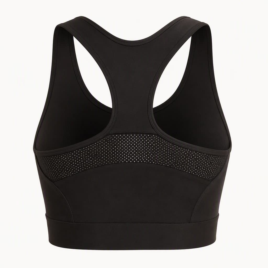High-Impact Sports Bra in Black, back view