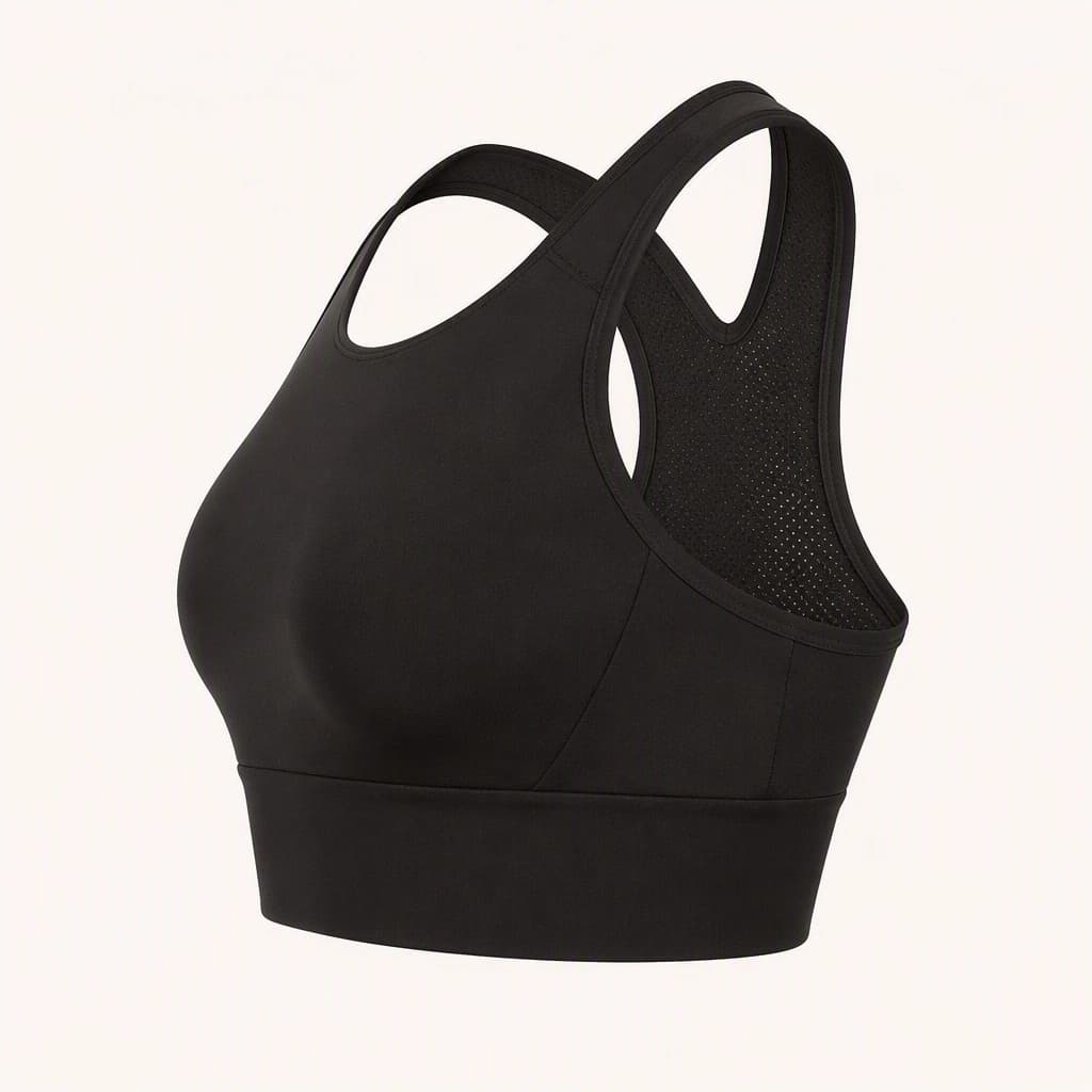 High-Impact Sports Bra in Black, side view