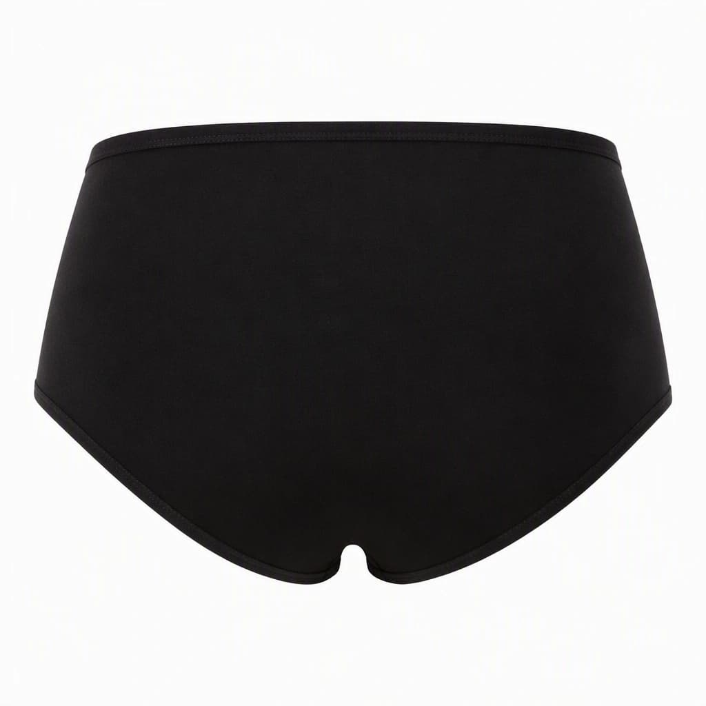 Hipster Brief in Black, back view