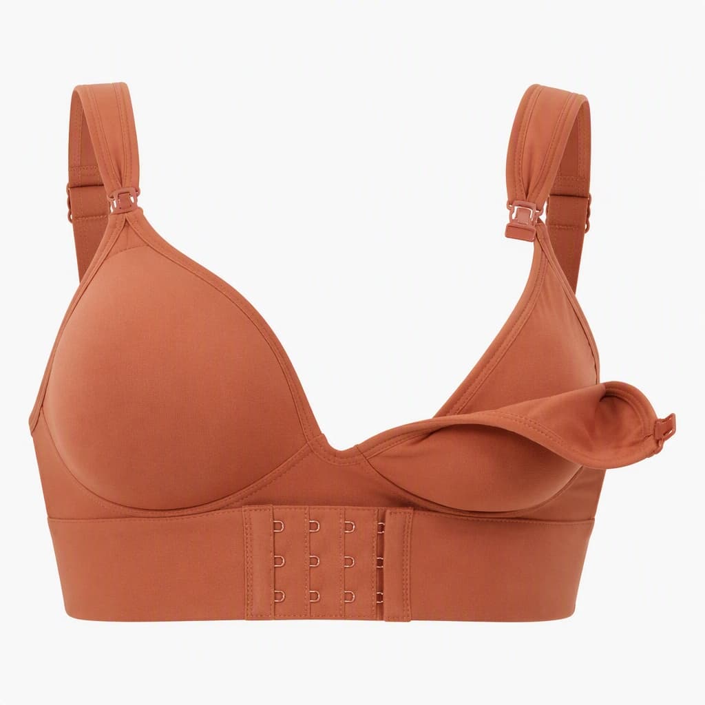Nursing & Maternity Bra in Black, front view