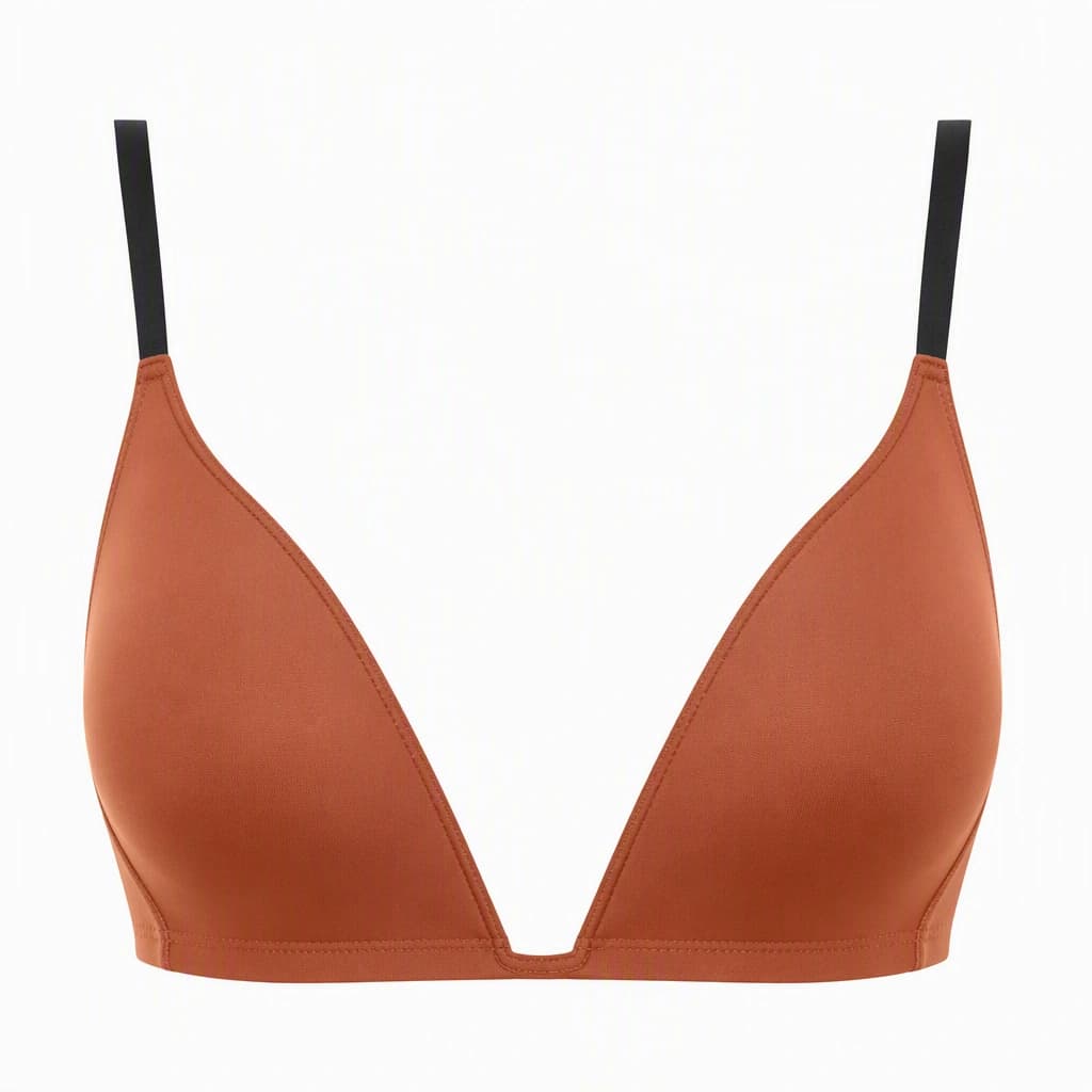 Plunge Bra in Black, front view