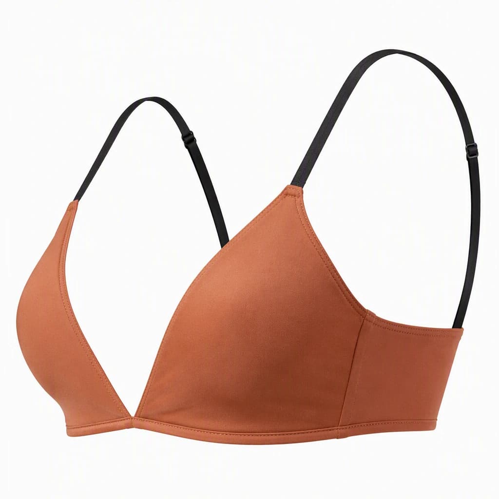 Plunge Bra in Black, side view