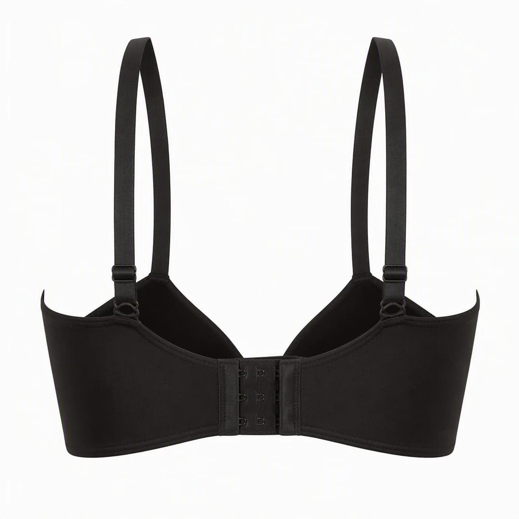 Push-Up Bra in Black, back view