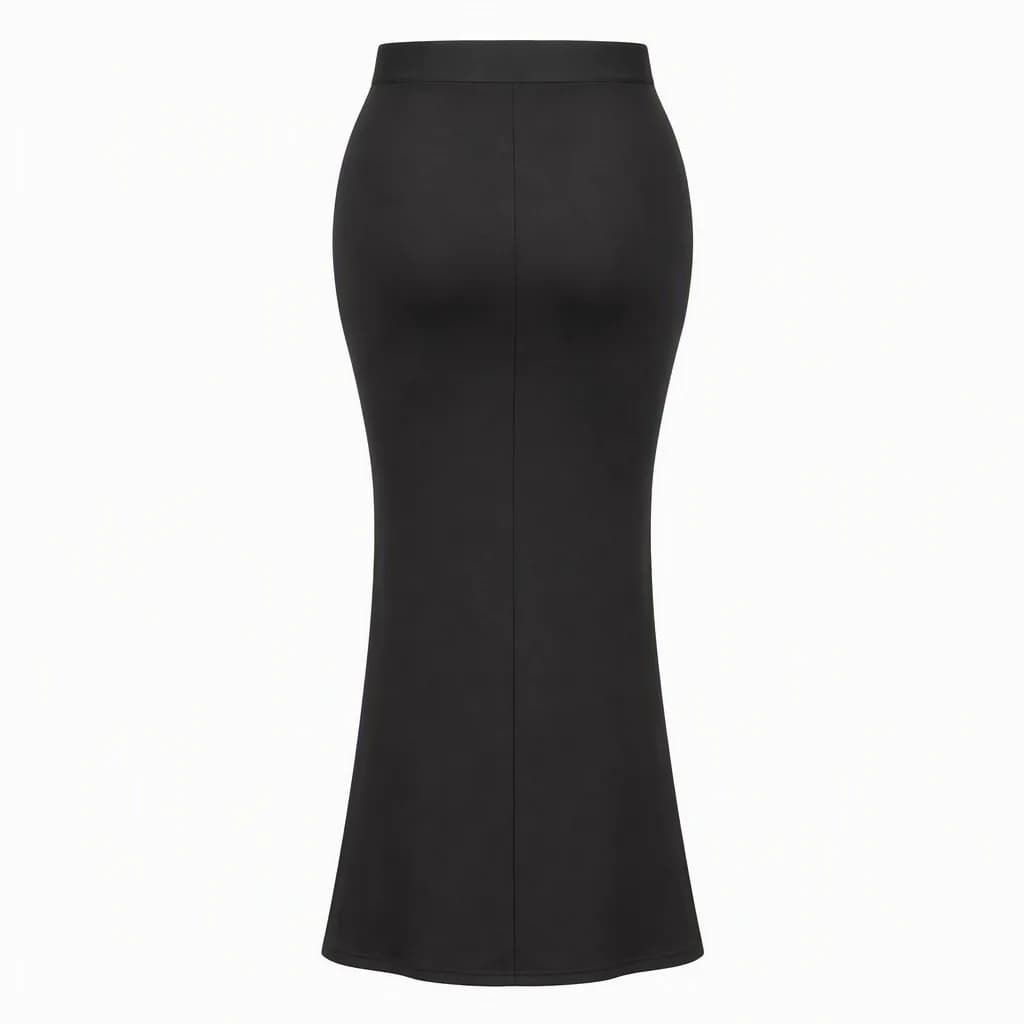 Saree Shapewear Petticoat in Black, back view