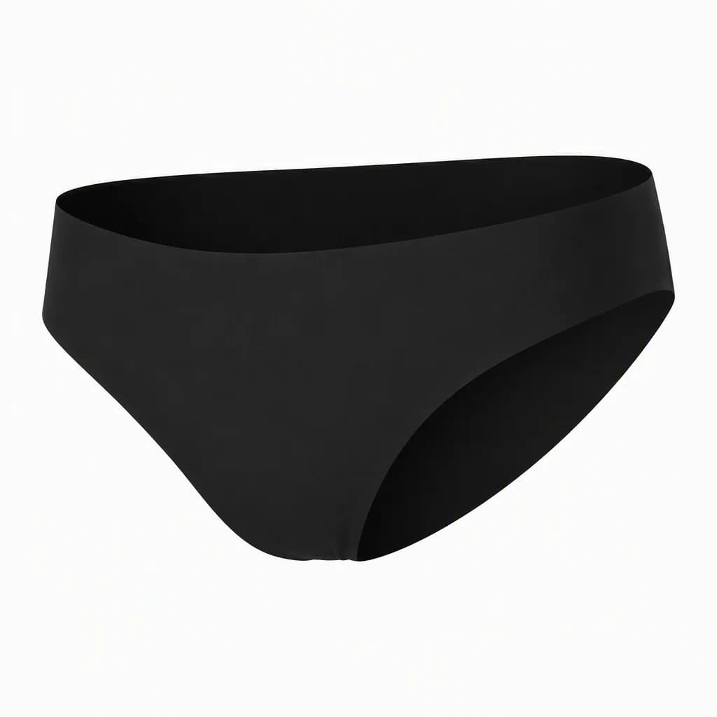 Seamless Laser-Cut Brief in Black, side view