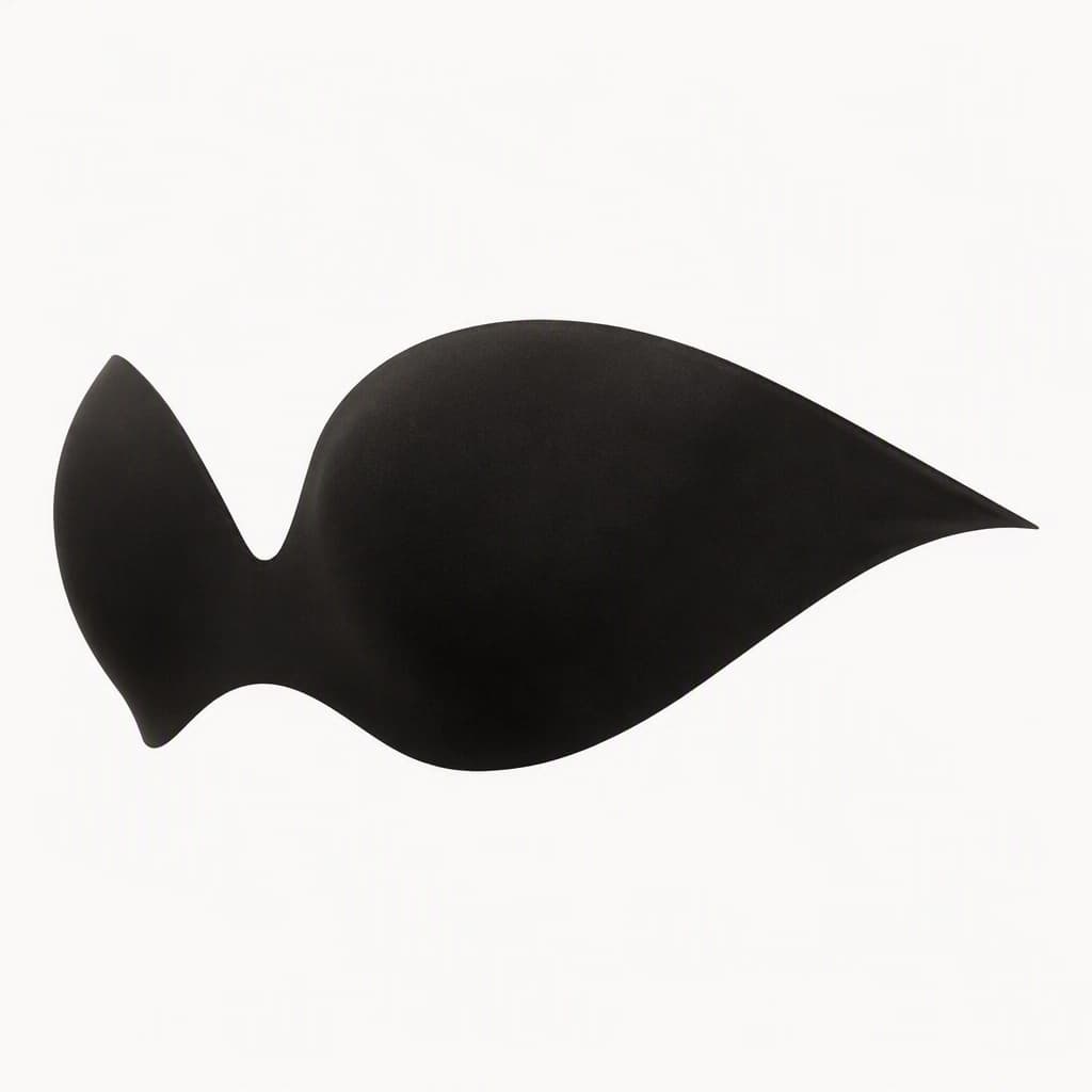 Seamless No-Show Bra in Black, side view