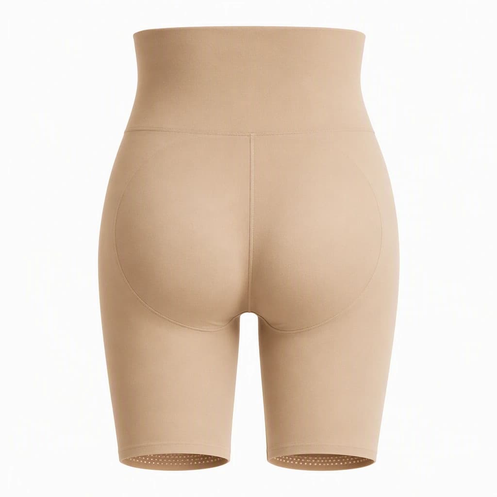 Thigh Shaper Short in Beige, back view