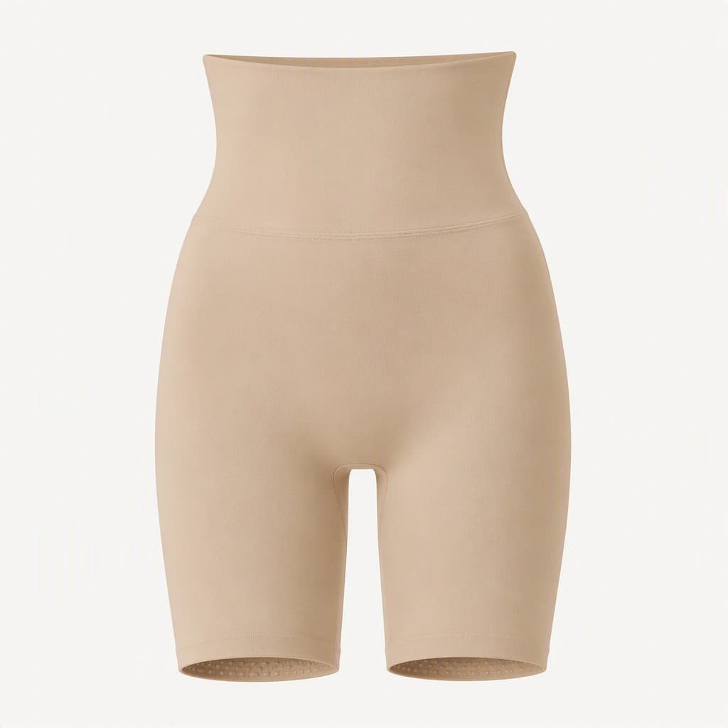 Thigh Shaper Short in Beige, front view
