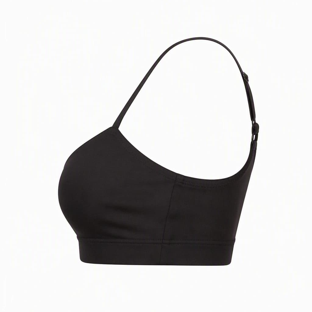 3/4th Coverage Bra in Black, side view